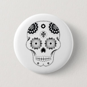 Badge Rond 5 Cm Crâne de sucre