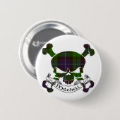 Badge Rond 5 Cm Crâne de tartan de Mitchell (Devant & derrière)