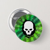 Badge Rond 5 Cm Crâne de vampire (Devant & derrière)