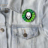Badge Rond 5 Cm Crâne de vampire (En situation)