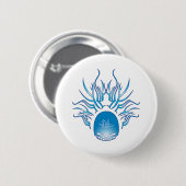 Badge Rond 5 Cm Crâne d'origami (Devant & derrière)