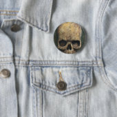Badge Rond 5 Cm Crâne d'une sorcière (En situation)