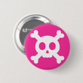 Badge Rond 5 Cm Crâne et bouton d'os croisés (Devant & derrière)