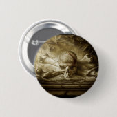 Badge Rond 5 Cm crâne et os (Devant & derrière)