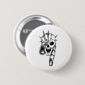 Badge Rond 5 Cm Crâne humain (Devant & derrière)