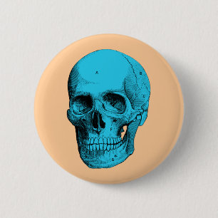 Badge Rond 5 Cm Crâne humain d'anatomie
