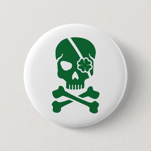 Badge Rond 5 Cm Crâne irlandais (Devant)