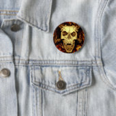 Badge Rond 5 Cm Crâne mauvais (En situation)