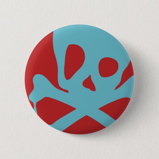 Badge Rond 5 Cm Crâne mou (Devant)