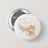 Badge Rond 5 Cm crâne orange (Devant & derrière)