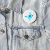 Badge Rond 5 Cm Crane Origami (En situation)