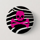 Badge Rond 5 Cm Crâne punk (Devant)