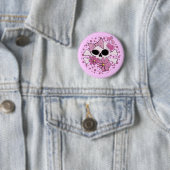 Badge Rond 5 Cm Crâne punk Girly (En situation)