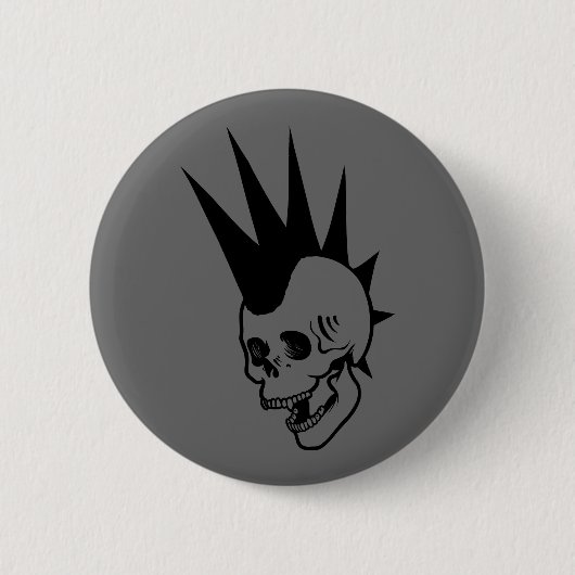 Badge Rond 5 Cm Crâne Punk personnalisable (Devant)