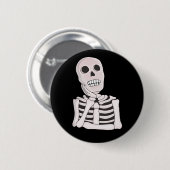 Badge Rond 5 Cm Crâne réfléchi (Devant & derrière)
