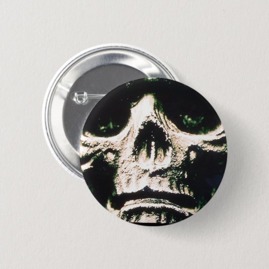 Badge Rond 5 Cm Crâne triste (Devant & derrière)