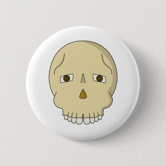 Badge Rond 5 Cm Crâne vous regardant (Devant)