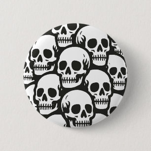 Badge Rond 5 Cm Crânes