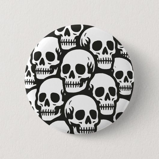 Badge Rond 5 Cm Crânes (Devant)