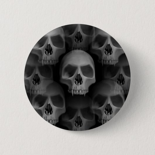 Badge Rond 5 Cm Crânes d'Halloween d'horreur (Devant)