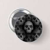 Badge Rond 5 Cm Crânes d'Halloween d'horreur (Devant & derrière)