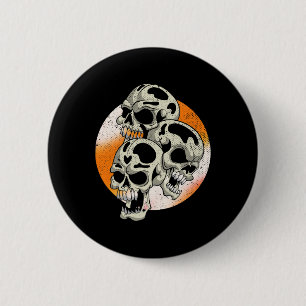 Badge Rond 5 Cm Crânes éffrayants Halloween Costume fête Crâne d'e
