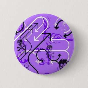 Badge Rond 5 Cm Crânes et flèches