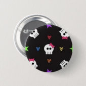 Badge Rond 5 Cm crânes girly (Devant & derrière)