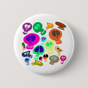 Badge Rond 5 Cm Crânes super