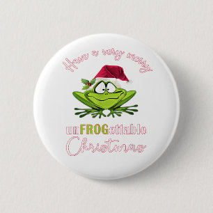 Badge Rond 5 Cm Crapaud Elfe Grenouille Jeu de Mots Totalement Prê