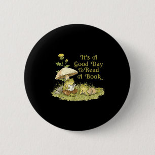 Badge Rond 5 Cm Crapaud grenouille lit livre enseignants élèves en