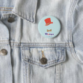 Badge Rond 5 Cm Cravate Wonka Top Hat & Bow (En situation)