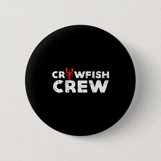 Badge Rond 5 Cm Crawfish Crew Funny Crayfish Cajun Matching Men Wo (Devant)