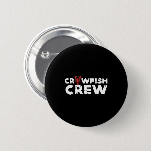 Badge Rond 5 Cm Crawfish Crew Funny Crayfish Cajun Matching Men Wo (Devant & derrière)