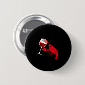 Badge Rond 5 Cm Crayfish Boil Party Funny Crawfish Lobster Seafood (Devant & derrière)