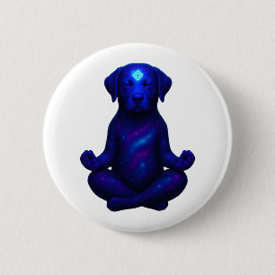Badge Rond 5 Cm Crayon Chaos – Mème drôle de chien Griffon de Brux