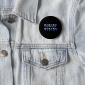 Badge Rond 5 Cm Crayons cassés couleur fixe (En situation)