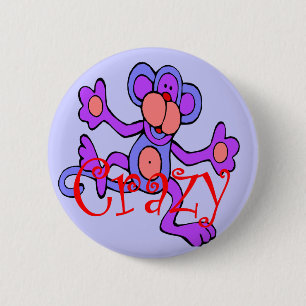 Badge Rond 5 Cm crazy.monkey