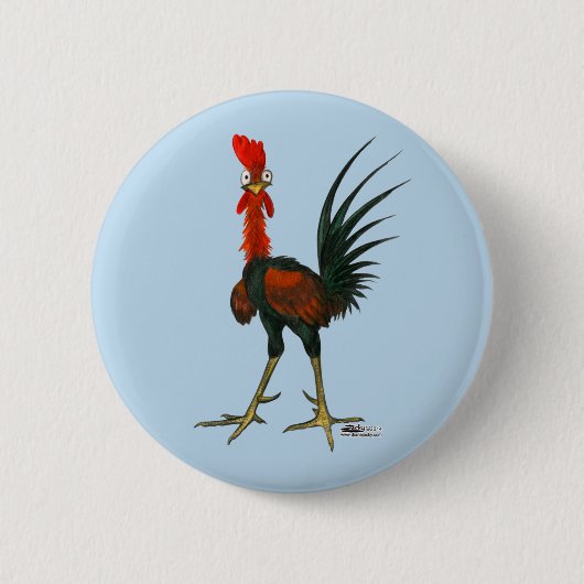 Badge Rond 5 Cm Crazy rooster (Devant)