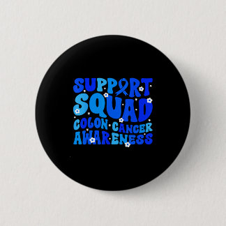Badge Rond 5 Cm Crc colon cancer awareness support squad blue