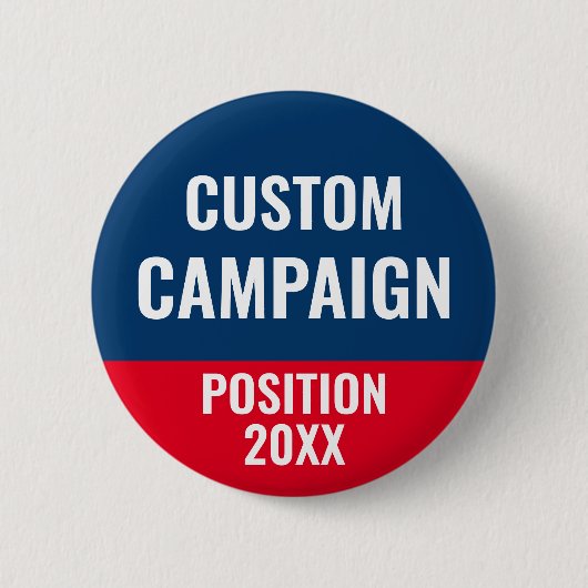 Badge Rond 5 Cm Create Your Own Election Design Campaign Button (Devant)