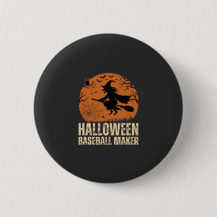 Badge Rond 5 Cm Créateur de baseball Halloween Graphique de sorciè