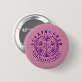 Badge Rond 5 Cm Créateur de scrapbook Cropper (Devant & derrière)