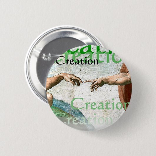 Badge Rond 5 Cm Création d'Adam (Devant & derrière)