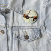 Badge Rond 5 Cm Création d'Adam - mains Michaël Angelo 1475 - 1564 (En situation)