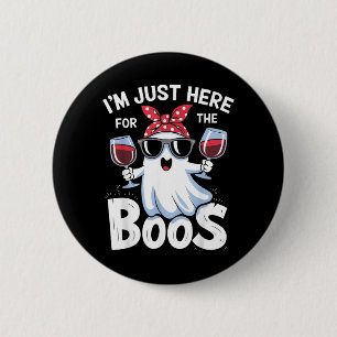 Badge Rond 5 Cm Création de fantôme drôle pour Halloween Je suis l