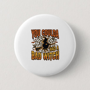 Badge Rond 5 Cm Création de gravure vintage Halloween sorcière méc