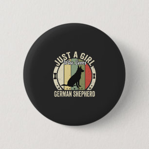 Badge Rond 5 Cm Création pour fille amoureuse de Berger Allemand (