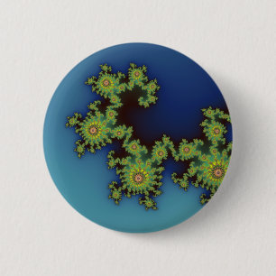 Badge Rond 5 Cm Créature de mer - bouton de fractale