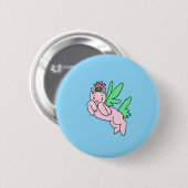 Badge Rond 5 Cm Créature Fantastique Volante (Devant & derrière)
